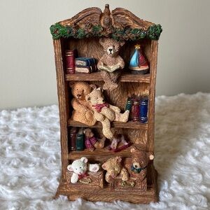 VINTAGE~RUSS BERRIE BEARS FROM THE PAST BOOK SHELF FIGURINE~NO BOX~NO CRACKS~G21